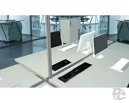 Блок врізний DC на 2 розетки + 2USB + телефонний + мережевий роз'єм з висувною кришкою (чорний) - мініатюра 3