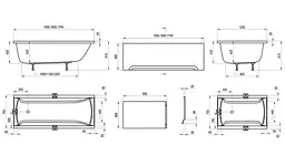 Ванна акрилова Ravak Classc 120x70 C861000000 - мініатюра 4