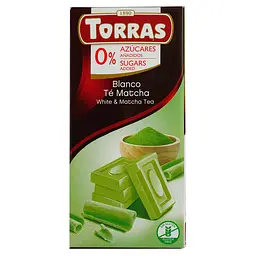 Уцінка. Шоколад білий Torras з чаєм матча без цукру 75 г  - мініатюра 1