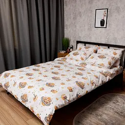 Комплект постільної білизни Moon&Star Дитячий 110x140 см наволочки 2x40x40 см Teddy Dreams Бязь Gold Люкс