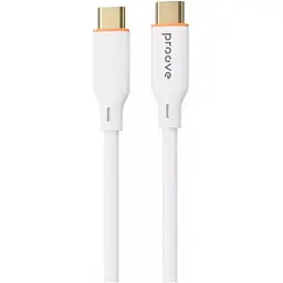 Кабель Proove Jelly Silicone USB-C to USB-C 60W 1m White (CCJS60002202) [130745]