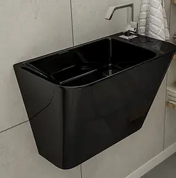 Умивальник Volle Teo 50x28 13-88-601black, Чорний - мініатюра 2