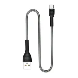 Кабель ColorWay USB - micro USB (M/M), Braided Cloth, 3 А, 1 м, Сірий (CW-CBUM041-GR)
