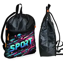 Рюкзак-мішок для взуття, спортивної форми Sport дитяча сумка для змінки з розширювачем (01430)