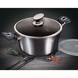 Каструля з кришкою Berlinger Haus Carbon Metallic Line 2.2 л карбон (BH 1234N) - мініатюра 2