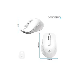 Мишка OfficePro M265W Wireless/Bluetooth Silent Click White (M265W) - мініатюра 12
