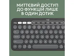 Клавіатура Logitech Pebble Keys 2 K380s Tonal Graphite UA (920-011851) - мініатюра 6