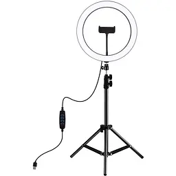 Кільцева USB LED лампа Puluz PKT3056B 11.8+ штатив 1.1 м