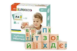 Кубики дерев'яні 900699 "Український Алфавіт" 9 дит., у коробці 18x18x5 см. IGROTECO - мініатюра 2
