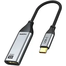 Кабель-перехідник Cabletime USB 3.1 Type-C (M) HDMI 2.0 (F) 0.2 м (CP10B)