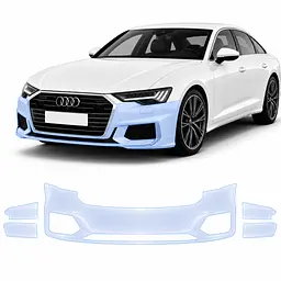 Антигравійна захисна бронеплівка за лекалами для Audi A7 C8 2018-2022 - передній бампер