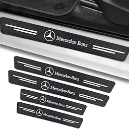 Захисна плівка накладка на пороги для Mercedes-Benz Чорний Карбон 4 шт