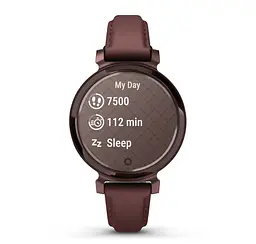 Смарт-годинник Garmin Lily 2 Classic темно-бронзовий із шкіряним ремінцем кольору шовковиці