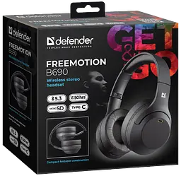 Гарнітура Defender FreeMotion B690 Bluetooth Black (63690) - мініатюра 9