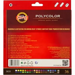 Олівці кольорові Koh-i-Noor Polycolor художні 36 кольорів (3835) - мініатюра 2