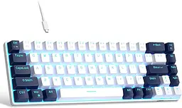Ігрова механічна дротова клавіатура MageGee MK-Box / 60% /68 клавіш / Red Switch / Blue