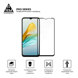 Захисне скло на ZTE Blade A53/A53 Pro/V40 Design з олеофобним покриттям, Pro, повне проклеювання, антистатичний і пиловідштовхуючий шар, 9H, самоклеючеся, 2.5D, на весь екран, антистатичний клей, ArmorStandart (ARM68738) - мініатюра 2
