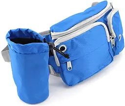 Поясна сумка для вигулу собак Voyager Pet LVC809 Blue з тримачем для пляшки - мініатюра 8