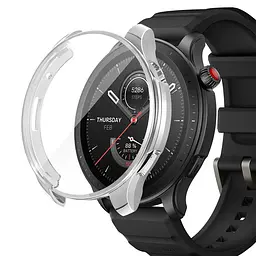 Комплект Tamister для годинника Amazfit GTR4 сріблястий (чохол + ремінець Rolex design 22 мм) - мініатюра 4