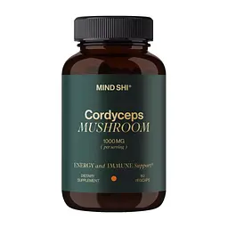 Гриб кордицепс Mind Shi Cordyceps Mushroom 1000 mg, 60 вегакапсул