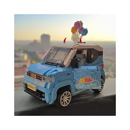 Конструктор LOZ mini Автомобіль MINI блакитний (1131) - мініатюра 4