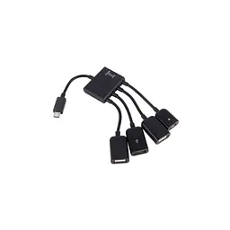 Концентратор Lapara LA-MicroUSB-OTG-HUB black - мініатюра 2