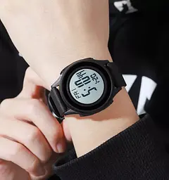 Наручний годинник чоловічий Skmei 1733 Black White, 1733BKWT (18460) - мініатюра 6