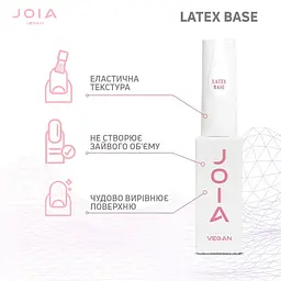 Каучукова база для нігтів Latex base прозора JOIA vegan 15 мл - мініатюра 2