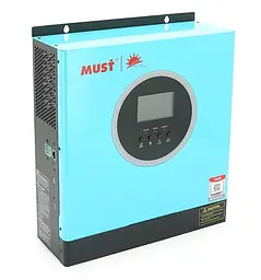 UPS ДБЖ гібридний інвертор MUST PV18-3524-ECO, 3500W, 24V, заряд 60A, 160-275V, MPPT (100А, 60-360 Vdc) - мініатюра 1