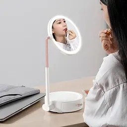 Зеркало Baseus Smart Beauty Series Lighted Makeup Mirror with Storage Box |3 Level touch brightness| (DGZM-02) - мініатюра 3