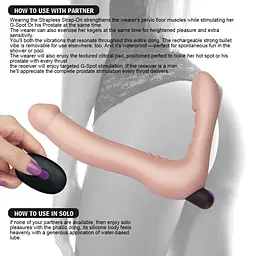 Безремневий вібрострапон LoveToy Rechargeable IJOY 21 см тілесний - мініатюра 7