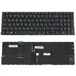 Клавіатура для ноутбука HP (ProBook: 450 G8 455 G8) rus чорний без фрейма підсвічування клавіш