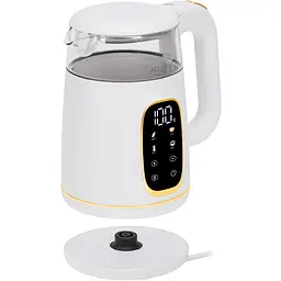 Електрочайник Adler AD 1305 white gold 1850-2200 Вт 1.7 л скло встановлення температури - мініатюра 5