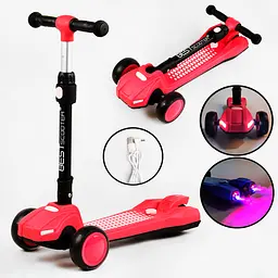 Самокат Best Scooter 60х16х67-79 см Червоний 000231316 - мініатюра 2