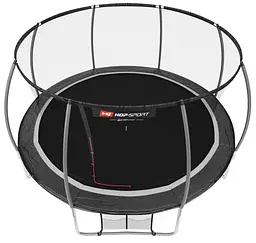 Батут Hop-Sport Premium 14ft (427см) чорно-сірий з внутрішньою сіткою - мініатюра 2