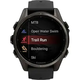 Смарт-годинник Garmin Fenix ​​8 Amoled Sapphire Carbon Gray DLC Tit. w. Black/Pebble Gray S. Band 43 mm (010-02903-20) - мініатюра 2