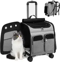 Візок-рюкзак для переноски собак і котів Voyager Pet LVGB2010 з телескопічною ручкою і 4-ма колесами