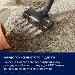 Пилосос бездротовий Electrolux вологе прибирання автон. робота до 50 хв НЕРА 12 5 насадок синій - мініатюра 2
