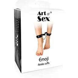 Поножі з екошкіри Art of Sex - Legcuffs Emoji - мініатюра 4