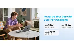 Зарядний пристрій Anker A121-CG11 GAN Charger 70 W, 3xUSB-C, 1xUSB-A, Black - мініатюра 10