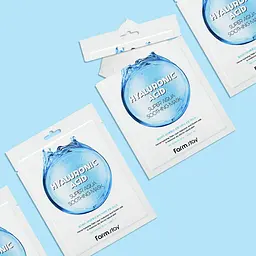 Набір масок для обличчя FarmStay Hyaluronic Acid Super Aqua Soothing Mask 10 шт. - мініатюра 4