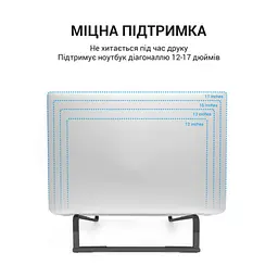 Підставка для ноутбука OfficePro LS-530-B Alloy Aluminum Black - мініатюра 5