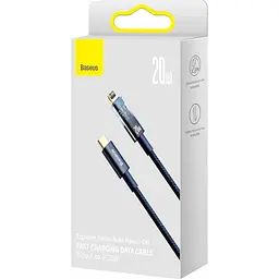 Кабель Baseus Explorer Series Auto Power-Off Fast Charging Cable Type-C to Lightning 20W 2m CATS000103 Blue - мініатюра 6