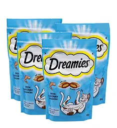 Ласощі для котів Dreamies Cat подушечки з лососем 60 г 037962 - мініатюра 3