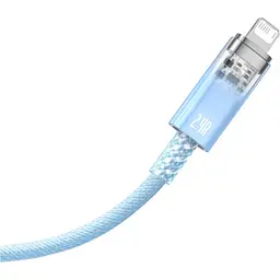 Кабель Baseus Explorer Series Fast Charging Cable with Smart Temperature Control Cable USB to Lightning 2.4A 1m CATS010003 Blue - мініатюра 3