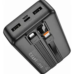 Портативна батарея Power Bank Hoco J118A Speed Energy with cable 20000mAh Black - мініатюра 2