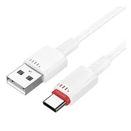 Кабель синхронізації Borofone BX110 Premium USB to Type C 3A 1м White (37241_3611057) - мініатюра 3