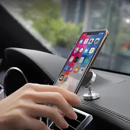 Магнітний автотримач для телефону на панель сріблястий Hoco CA36