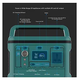 Портативна зарядна станція V-TAC VT606 230 В, 500 Вт, 26,2 А·год, 568 Вт·год - мініатюра 8