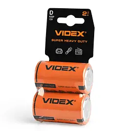 Батарейка сольова Videx R20P/D 2шт SHRINK CARD VIDEX (21152-000)